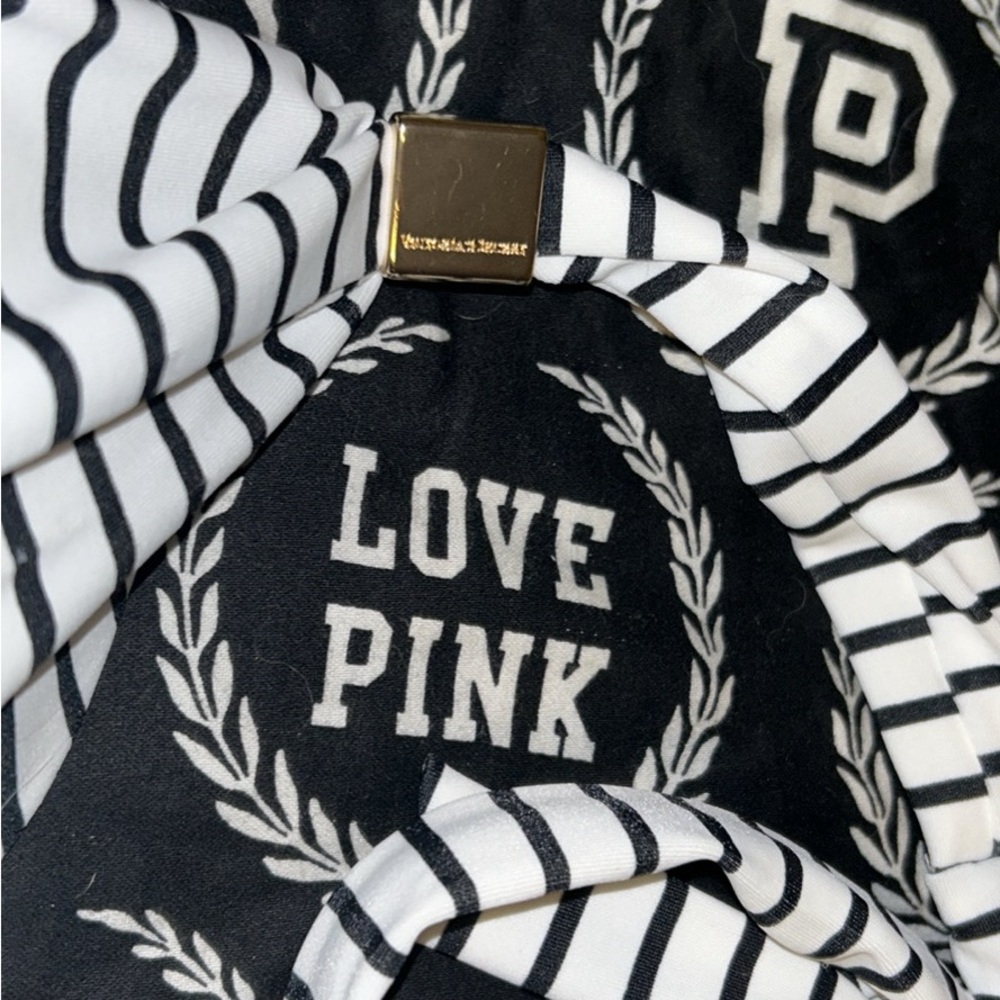 Victoria's Secret Monochrome Striped Swimwear with Ruched sides - Picture 4 of 6